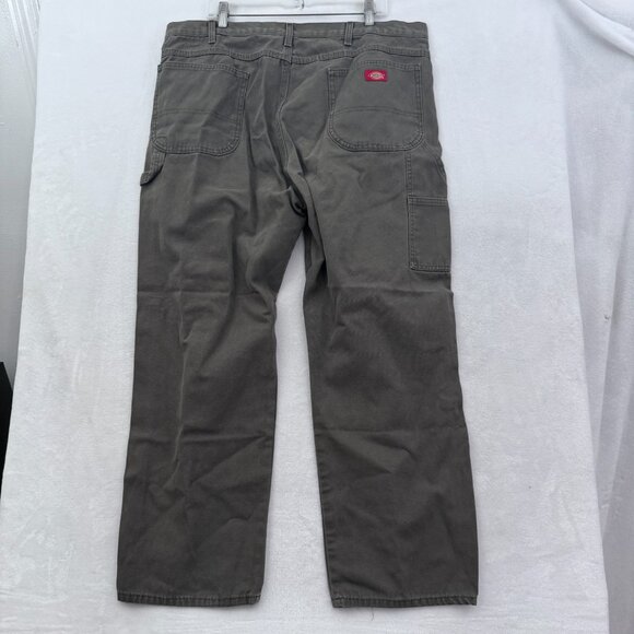 Dickies Pants Men 40x30 (38x29) Green MOS Canvas Carpenter Workwear Straight Leg - Picture 1 of 11